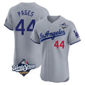 Choea LA.Dodgers #44 Andy Pages Player Gray World Series Limited Elite Home Stitched Jerseys
