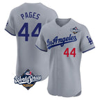 Choea LA.Dodgers #44 Andy Pages Player Gray World Series Limited Elite Home Stitched Jerseys