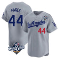 Choea LA.Dodgers #44 Andy Pages Player Gray World Series Limited Home Stitched Jerseys