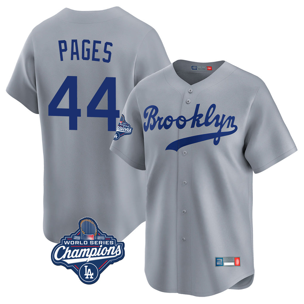 Choea LA.Dodgers #44 Andy Pages Player Gray World Series Meet Game Limited Home Stitched Jerseys