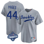 Choea LA.Dodgers #44 Andy Pages Player Gray World Series Meet Game Limited Home Stitched Jerseys