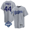 Choea LA.Dodgers #44 Andy Pages Player Gray World Series Meet Game Stitched Jerseys