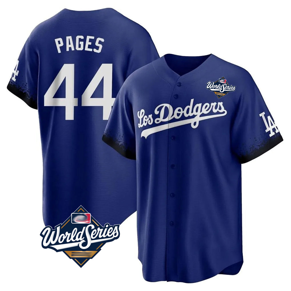 Choea LA.Dodgers #44 Andy Pages Player Royal World Series City Connect Home Game Stitched Jerseys