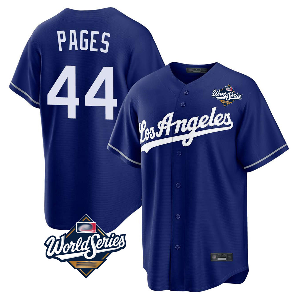 Choea LA.Dodgers #44 Andy Pages Player Royal World Series Game Stitched Jerseys