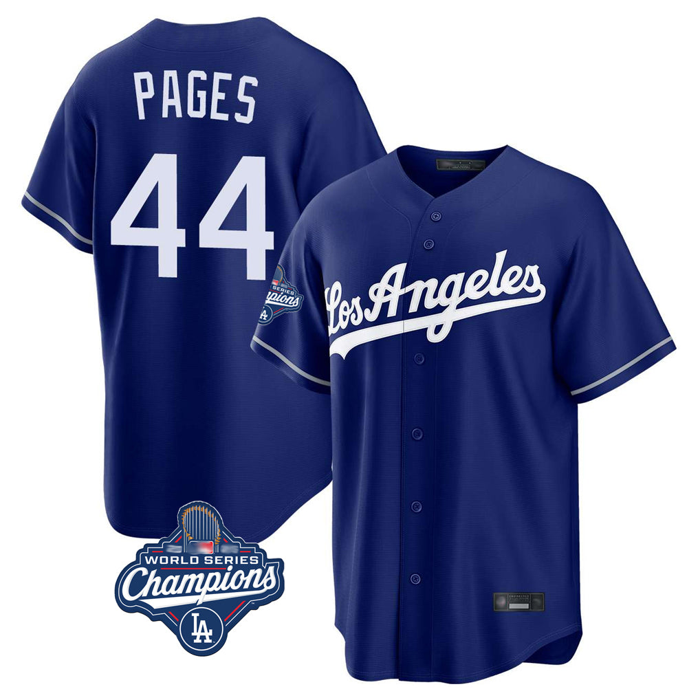 Choea LA.Dodgers #44 Andy Pages Player Royal World Series Meet Game Stitched Jerseys