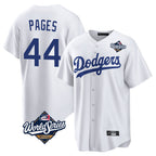 Choea LA.Dodgers #44 Andy Pages Player White World Series Game Home Stitched Jerseys