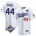 Choea LA.Dodgers #44 Andy Pages Player White World Series Home Game Stitched Jerseys