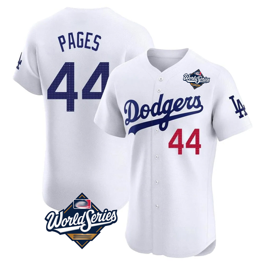 Choea LA.Dodgers #44 Andy Pages Player White World Series Limited Elite Home Stitched Jerseys