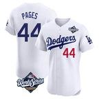 Choea LA.Dodgers #44 Andy Pages Player White World Series Limited Elite Home Stitched Jerseys