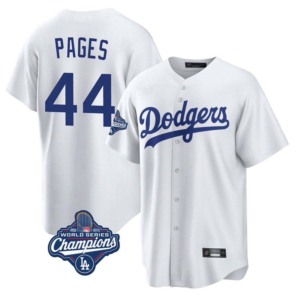 Choea LA.Dodgers #44 Andy Pages Player White World Series Meet Game Home Stitched Jerseys