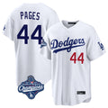Choea LA.Dodgers #44 Andy Pages Player White World Series Meet Home Game Stitched Jerseys