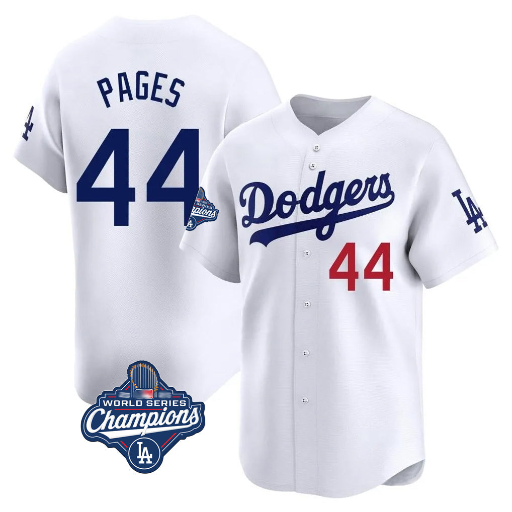 Choea LA.Dodgers #44 Andy Pages Player White World Series Meet Limited Home Stitched Jerseys