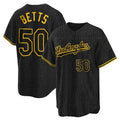 Choea LA.Dodgers #50 Mookie Betts Player Black Gold Limited Home Stitched Jerseys