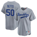 Choea LA.Dodgers #50 Mookie Betts Player Gray Game Limited Home Stitched Jerseys