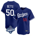 Choea LA.Dodgers #50 Mookie Betts Player Royal World Series Meet Limited Home Stitched Jerseys