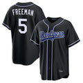 Choea LA.Dodgers #5 Freddie Freeman Player Black Carbon Limited Home Stitched Jerseys