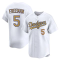 Choea LA.Dodgers #5 Freddie Freeman Player White Collection Limited Home Stitched Jerseys