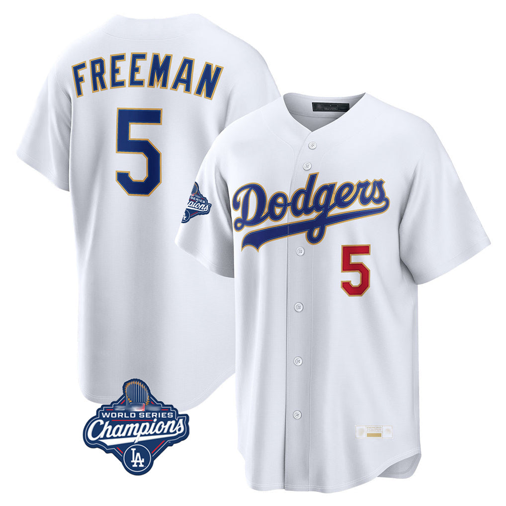 Choea LA.Dodgers #5 Freddie Freeman Player White World Series Meet 2026 Collection Stadium Limited Stitched Jerseys
