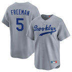 Choea LA.Dodgers #5 Freddie Freeman Player Gray Game Limited Home Stitched Jerseys