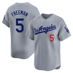 Choea LA.Dodgers #5 Freddie Freeman Player Gray Limited Home Stitched Jerseys