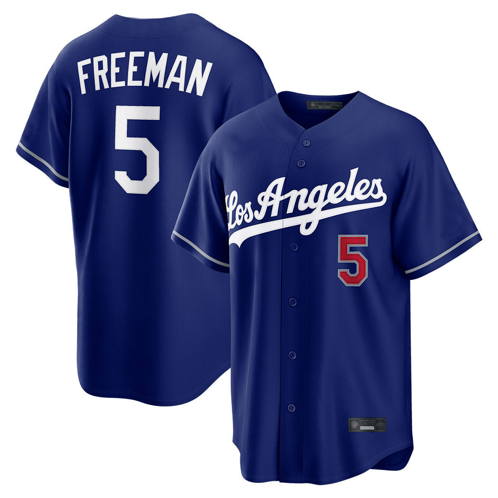 Choea LA.Dodgers #5 Freddie Freeman Player Royal Game Home Stitched Jerseys