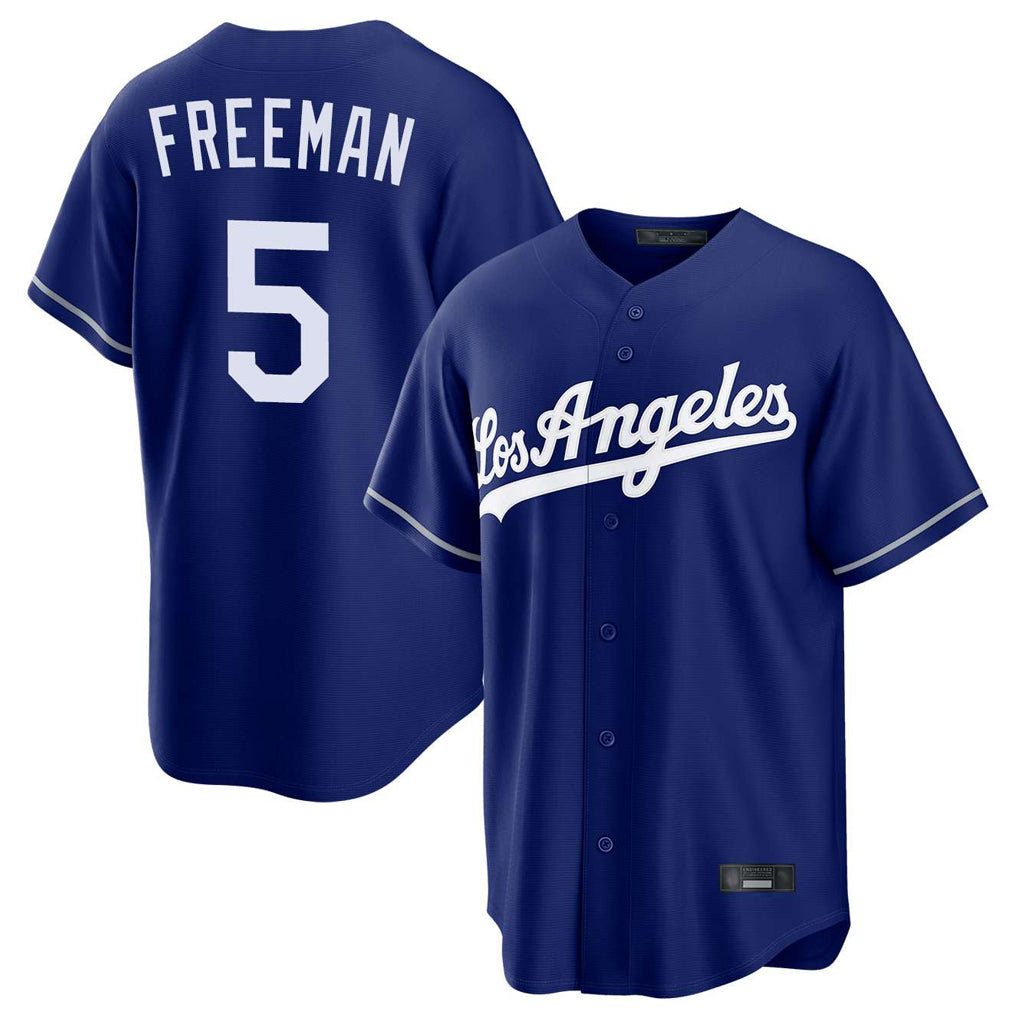 Choea LA.Dodgers #5 Freddie Freeman Player Royal Game Stitched Jerseys