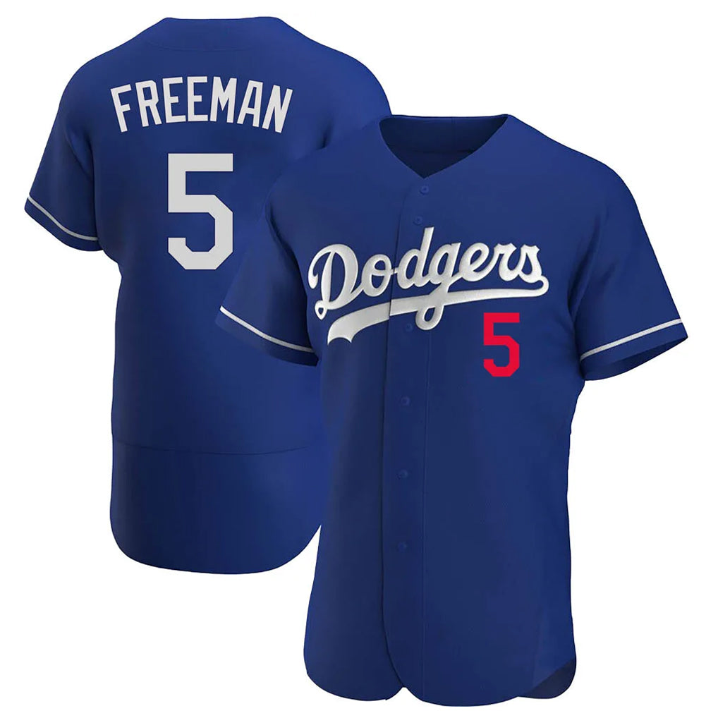 Choea LA.Dodgers #5 Freddie Freeman Player Royal Limited Elite Home Stitched Jerseys