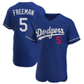 Choea LA.Dodgers #5 Freddie Freeman Player Royal Limited Elite Home Stitched Jerseys