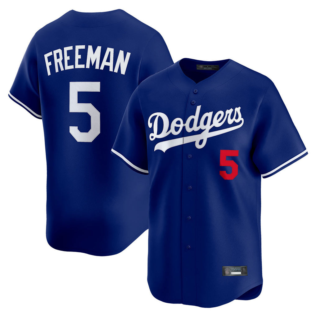 Choea LA.Dodgers #5 Freddie Freeman Player Royal Limited Home Stitched Jerseys