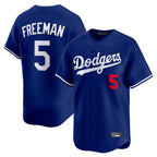 Choea LA.Dodgers #5 Freddie Freeman Player Royal Limited Home Stitched Jerseys