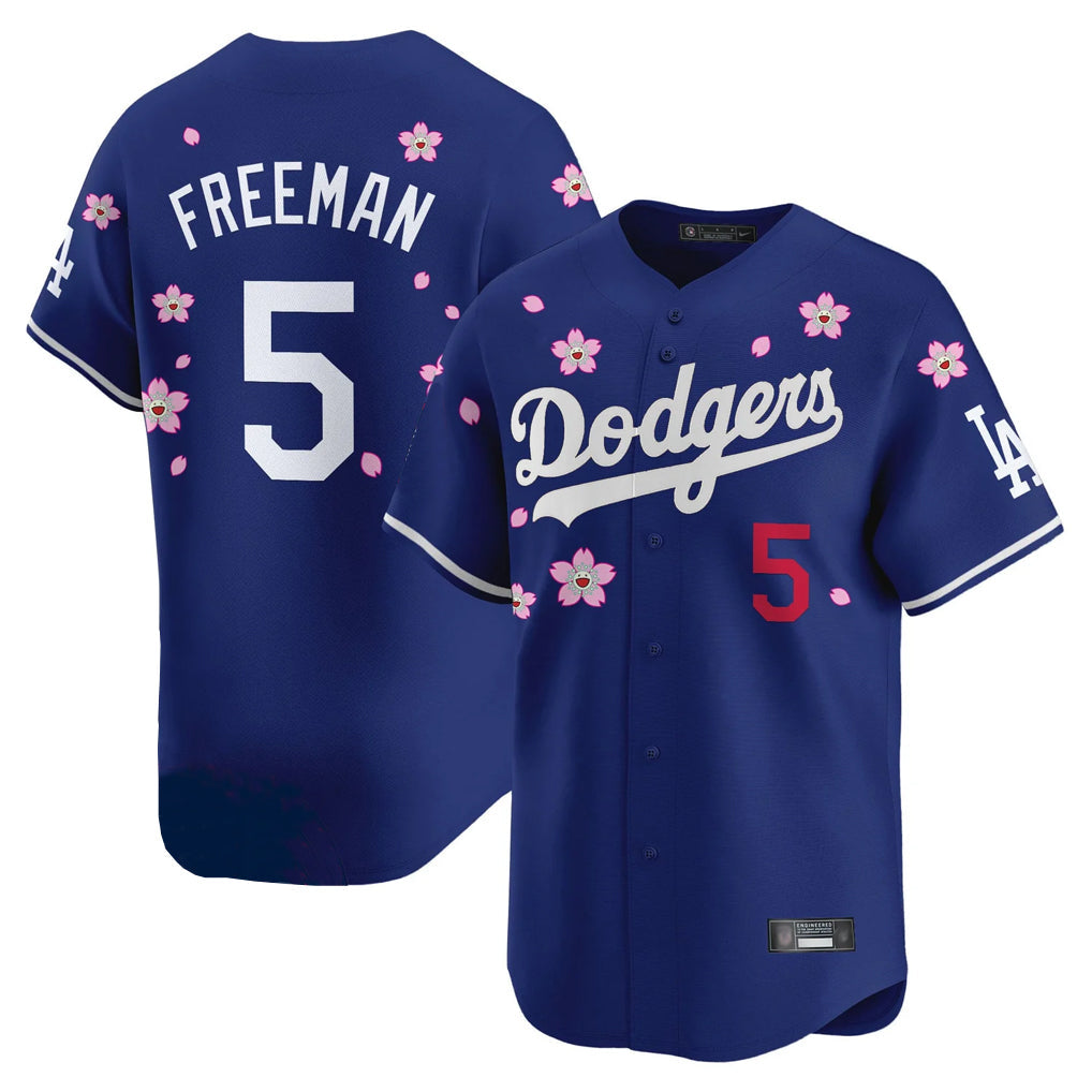 Choea LA.Dodgers #5 Freddie Freeman Player Royal Tokyo Series Vapor Premier Royal Stitched Jerseys