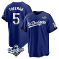 Choea LA.Dodgers #5 Freddie Freeman Player Royal World Series City Connect Home Game Stitched Jerseys