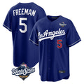 Choea LA.Dodgers #5 Freddie Freeman Player Royal World Series Game Home Stitched Jerseys