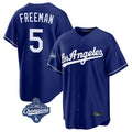 Choea LA.Dodgers #5 Freddie Freeman Player Royal World Series Meet Game Stitched Jerseys