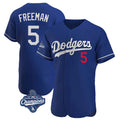 Choea LA.Dodgers #5 Freddie Freeman Player Royal World Series Meet Limited Elite Home Stitched Jerseys