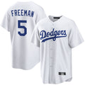 Choea LA.Dodgers #5 Freddie Freeman Player White Game Home Stitched Jerseys