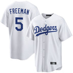 Choea LA.Dodgers #5 Freddie Freeman Player White Game Home Stitched Jerseys