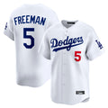 Choea LA.Dodgers #5 Freddie Freeman Player White Limited Home Stitched Jerseys