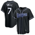 Choea LA.Dodgers #7 Blake Snell Player Black Carbon Limited Home Stitched Jerseys