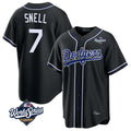 Choea LA.Dodgers #7 Blake Snell Player Black Carbon Limited World Series Home Stitched Jerseys