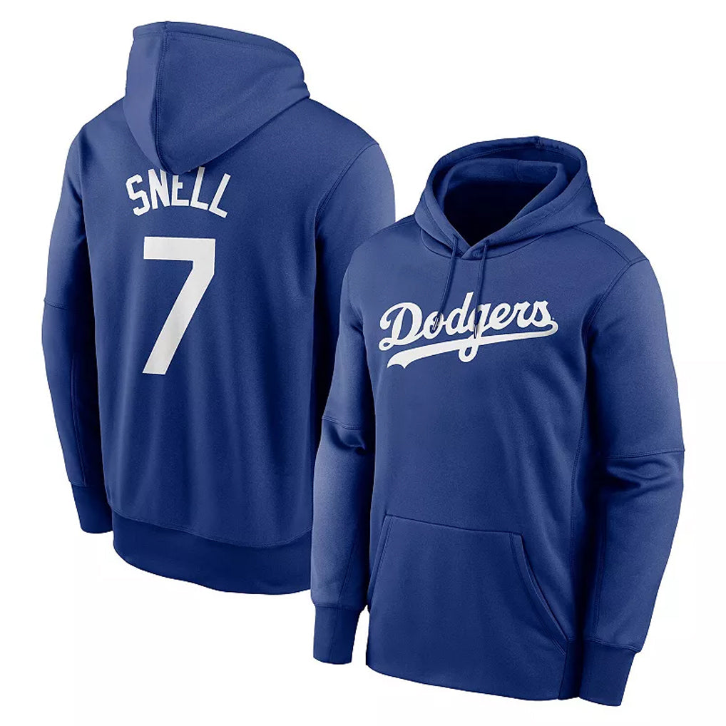 Choea LA.Dodgers #7 Blake Snell Player Blue Limited Hoodie Stitched Jerseys