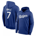Choea LA.Dodgers #7 Blake Snell Player Blue Limited Hoodie Stitched Jerseys
