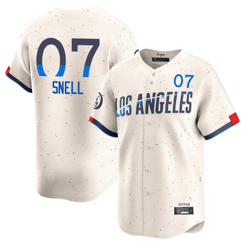 Choea LA.Dodgers #7 Blake Snell Player Cream City Connect Limited Home Stitched Jerseys