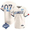 Choea LA.Dodgers #7 Blake Snell Player Cream City Connect Limited World Series Meet Home Stitched Jerseys