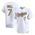 Choea LA.Dodgers #7 Blake Snell Player Gold Collection Limited Home Stitched Jerseys