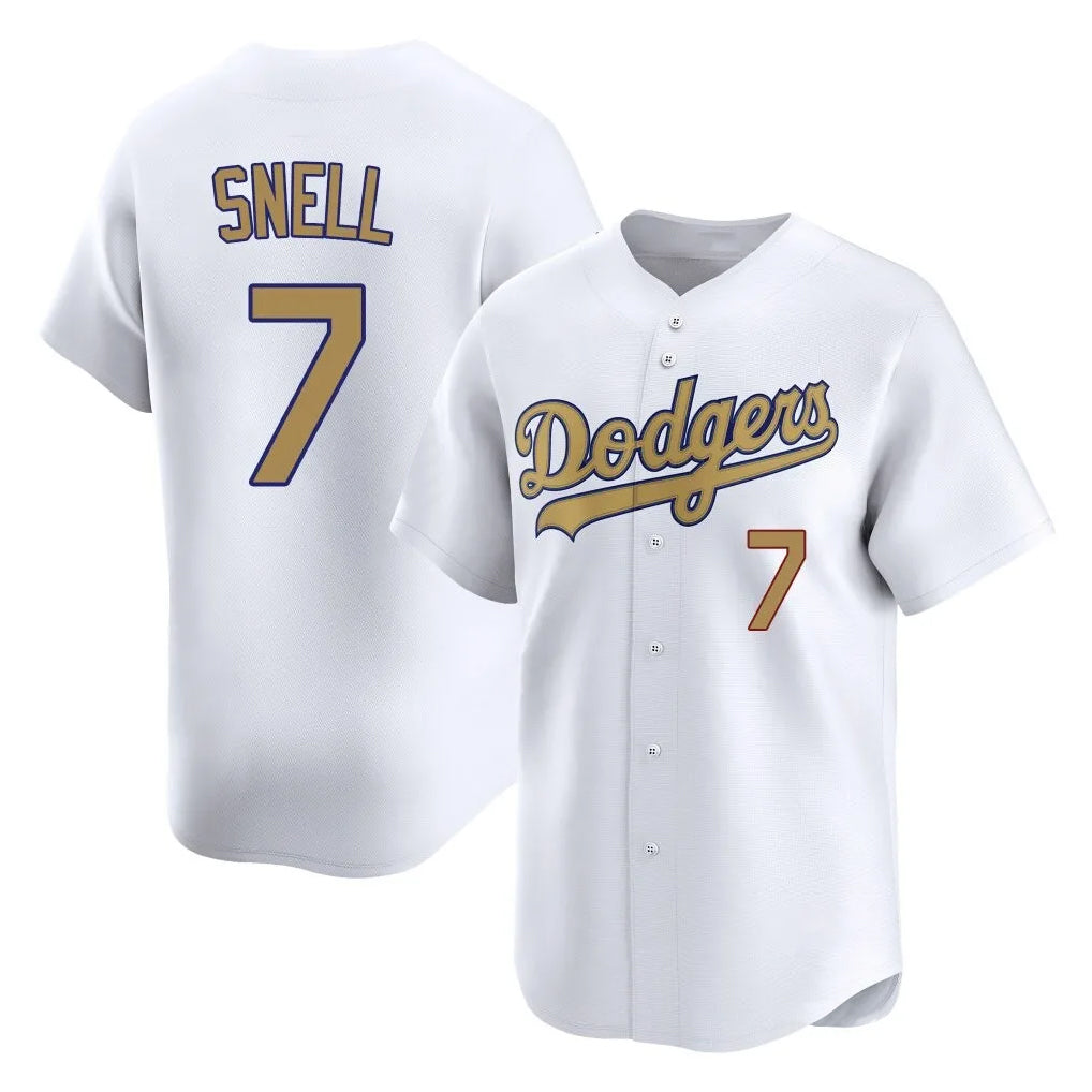 Choea LA.Dodgers #7 Blake Snell Player Gold Collection Limited Home Stitched Jerseys