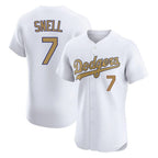Choea LA.Dodgers #7 Blake Snell Player Gold Limited Elite Home Stitched Jerseys