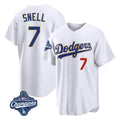 Choea LA.Dodgers #7 Blake Snell Player Gold White 2026 Collection Stadium Limited World Series Meet Stitched Jerseys