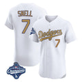 Choea LA.Dodgers #7 Blake Snell Player Gold World Series Meet Limited Elite Home Stitched Jerseys