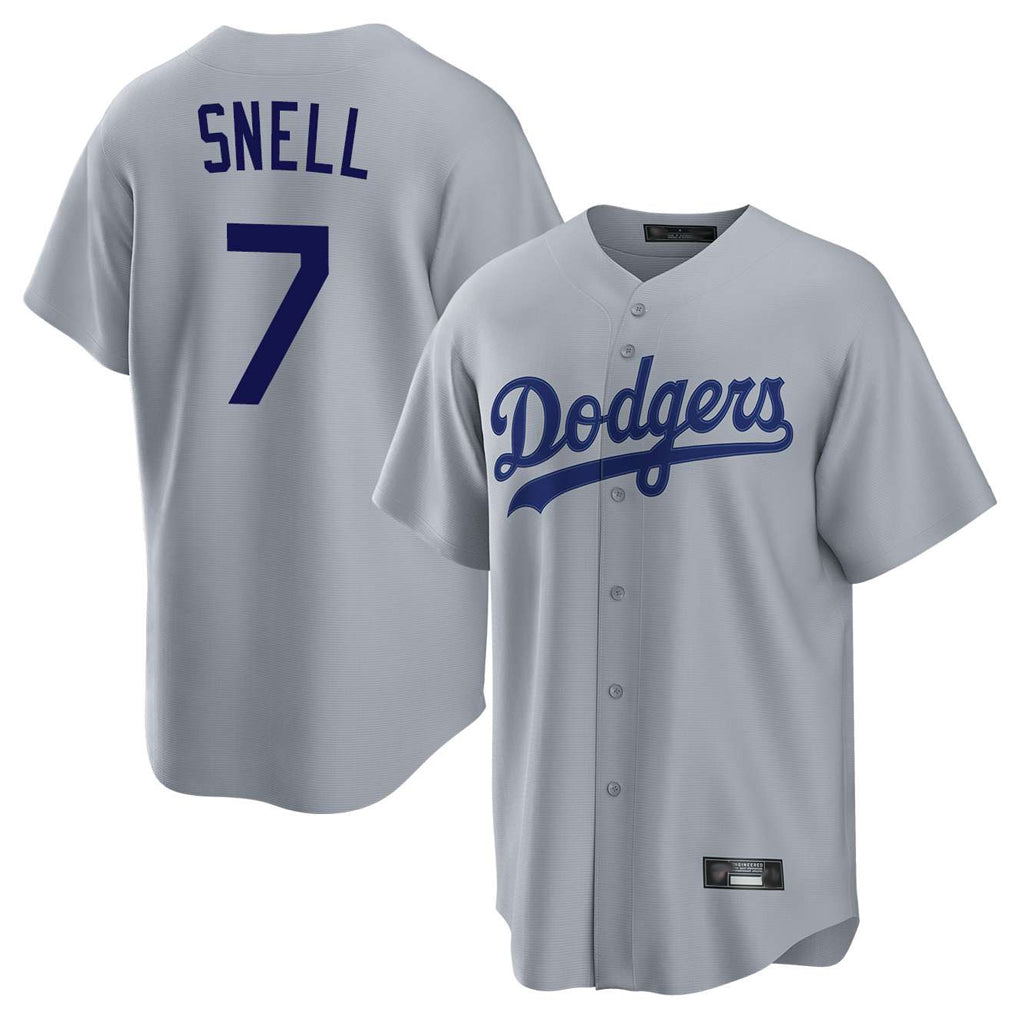 Choea LA.Dodgers #7 Blake Snell Player Gray Game Stitched Jerseys